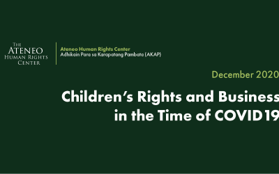 Children’s Rights and Business in the Time of COVID-19