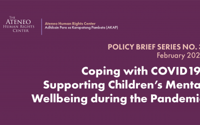 Coping with COVID-19: Supporting Children’s Mental Wellbeing during the Pandemic